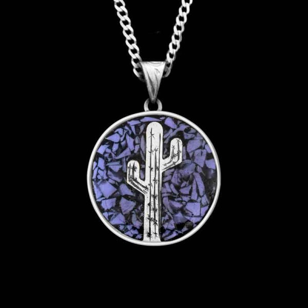 Turquoise Cactus Custom Pendant